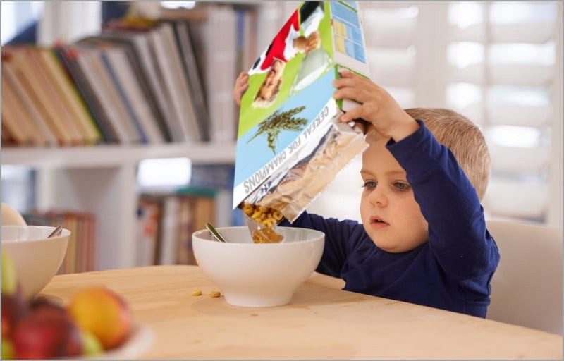 Children custom home pantry contains food and snacks