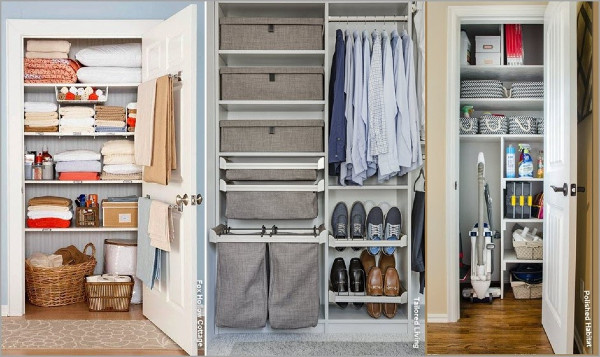 Different types of closet storage solutions