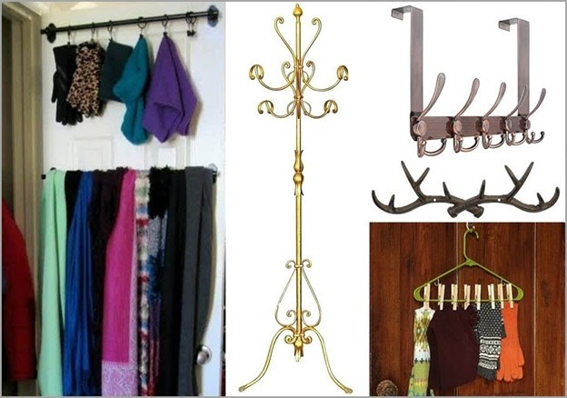 Diy entryway hooks to keep winter wear organized