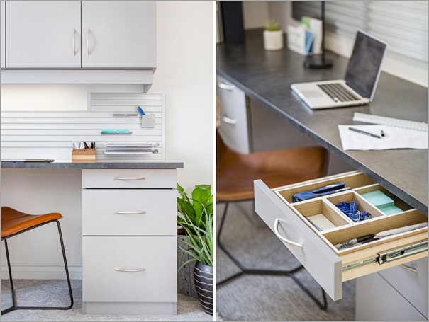 Home office accessories storage design