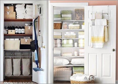 Linen storage closet