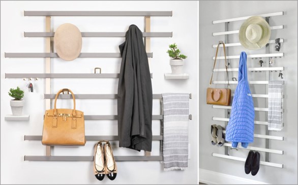 Organized wall-mounted custom closet interior design