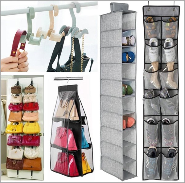 Storage solutions for shoes and hanger closet