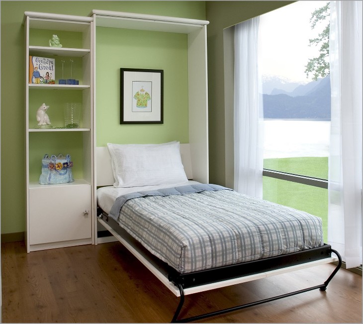 Tailored living bedroom with murphy bed