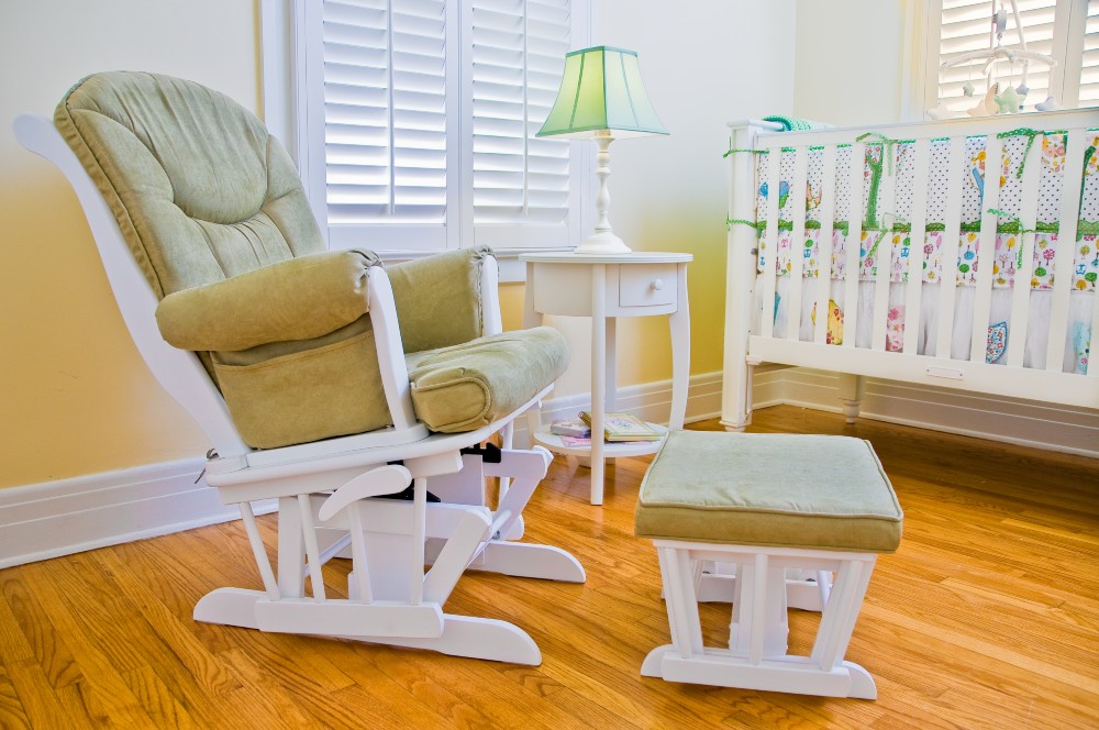 Rocking chair in baby room