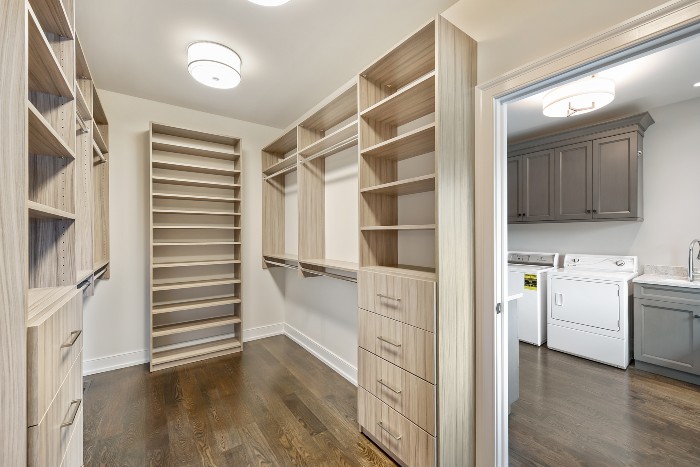 Common walk-in closet types