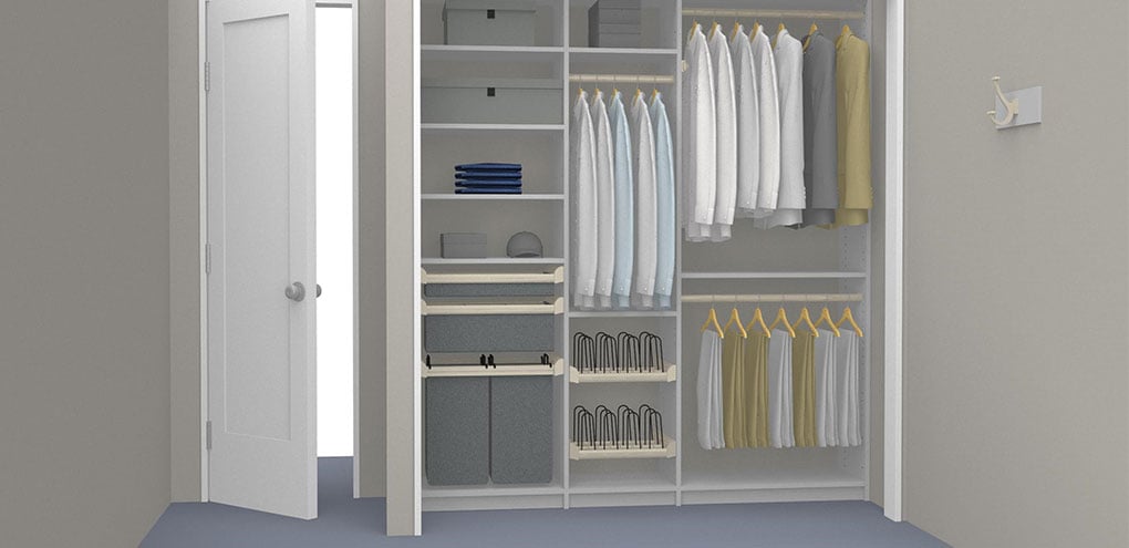 mens reach-in closet rendering